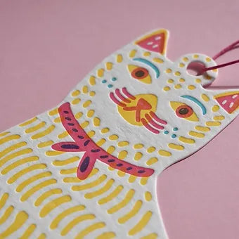 Cat Letterpress Die Cut Decoration