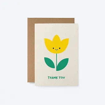 Yellow Flower Thank You Card