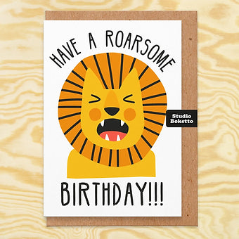 Roarsome Birthday Card