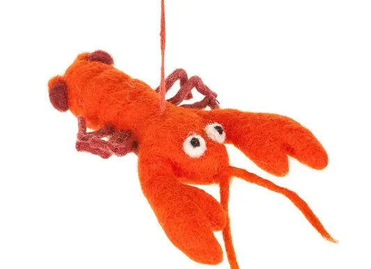 Luella Lobster Handmade Felt Hanging Biodegradable Decoration