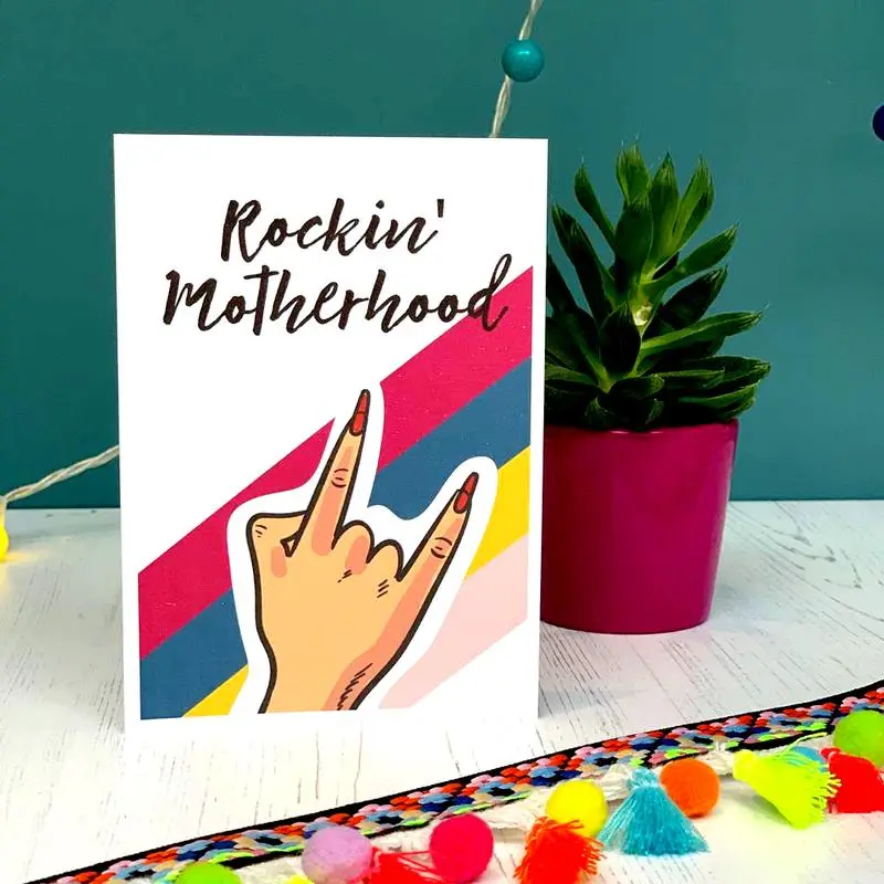 Rockin' Motherhood Greeting Card image 0