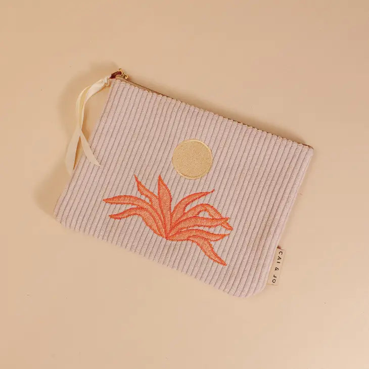 Corduroy Pouch in Pale Pink image 1