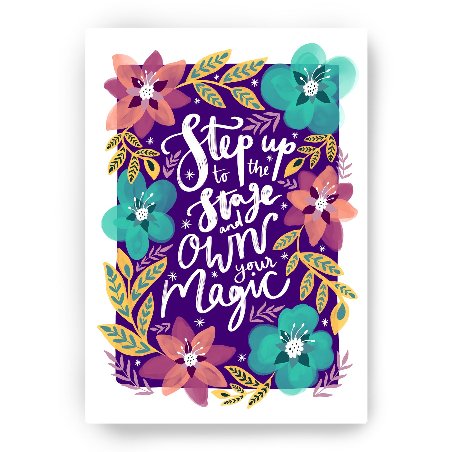 Step Up and Own Your Magic A4 Art Print image 1