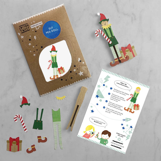 Make Your Own Elf Peg Doll Activity Pack image 0