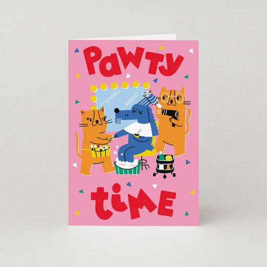 Pawty Time Birthday Card by Isa Pirracas