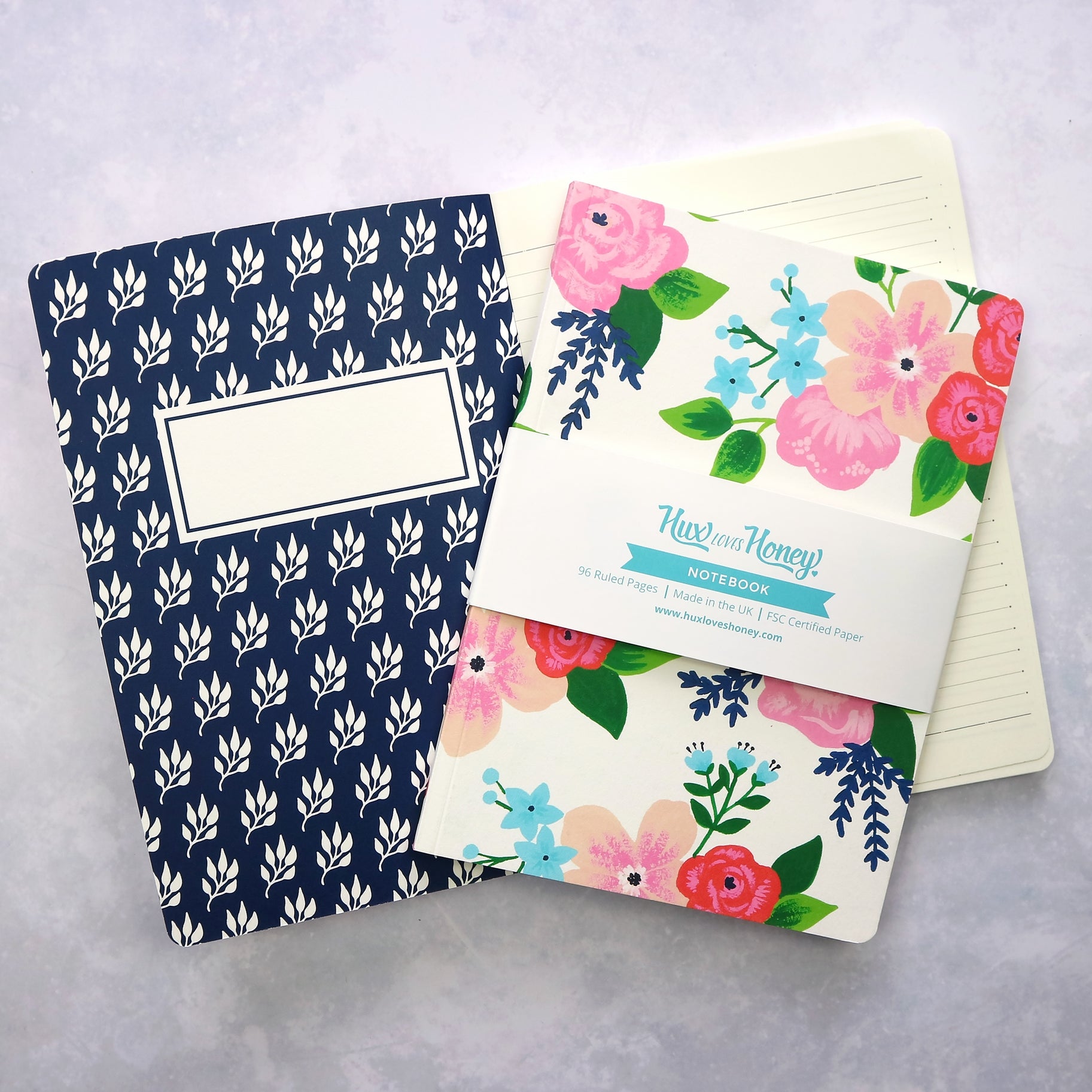 Pink Floral Lined Notebook image 0