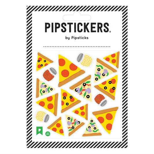 Fuzzy Pizza Stickers by Pipsticks