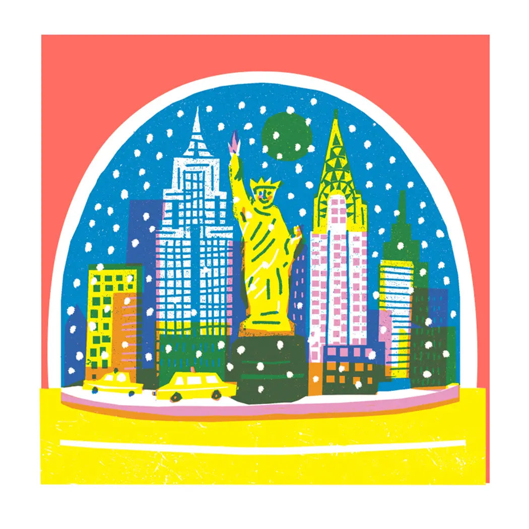 New York Mini Snow Globe Card image 0