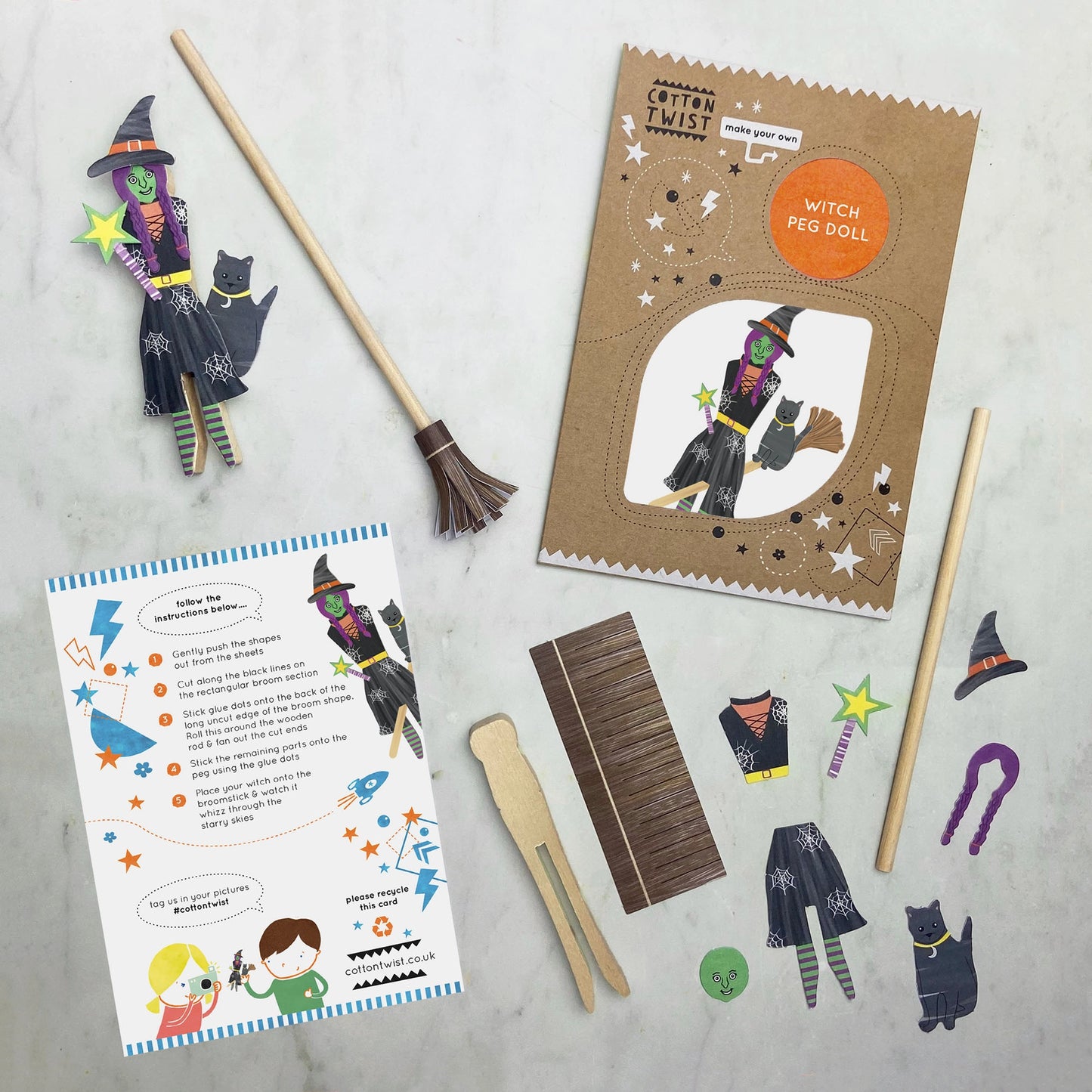 Make Your Own Witch Peg Doll Activity Pack image 1