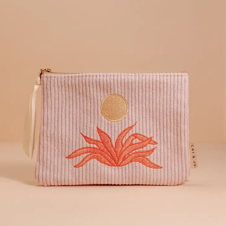 Corduroy Pouch in Pale Pink image 0