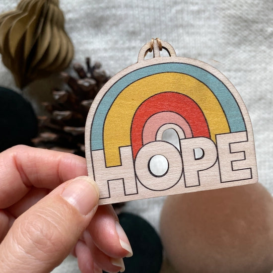 Hope Rainbow Wooden Decoration image 0