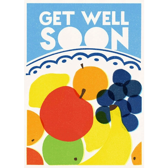 Get Well Soon Fruit Bowl Greeting Card image 0