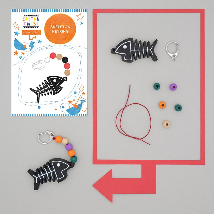 Make Your Own Halloween Skeleton Keyring Activity Pack image 1