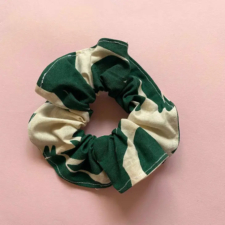 Leafy Handprinted Scrunchie image 1