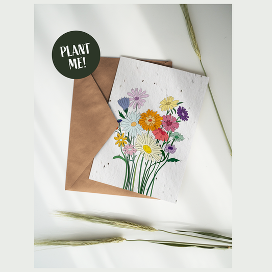 Illustrated Flower Plantable Card image 0