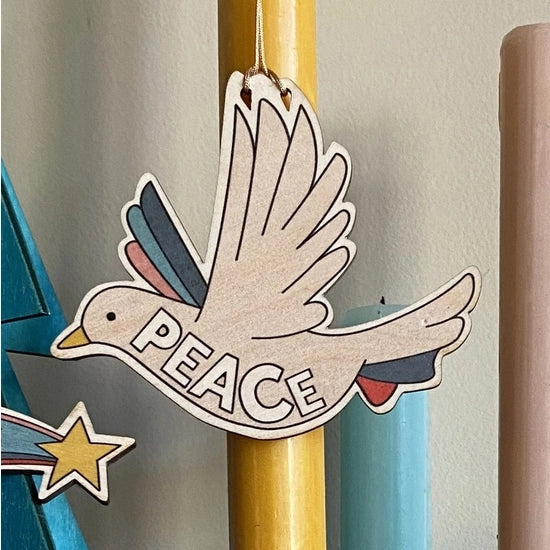 Peace Bird Wooden Decoration image 1