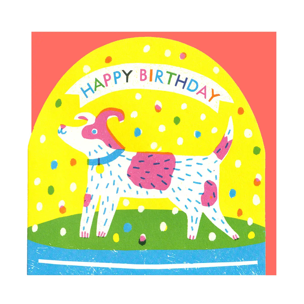 Happy Birthday Dog Large Snowglobe Card image 0