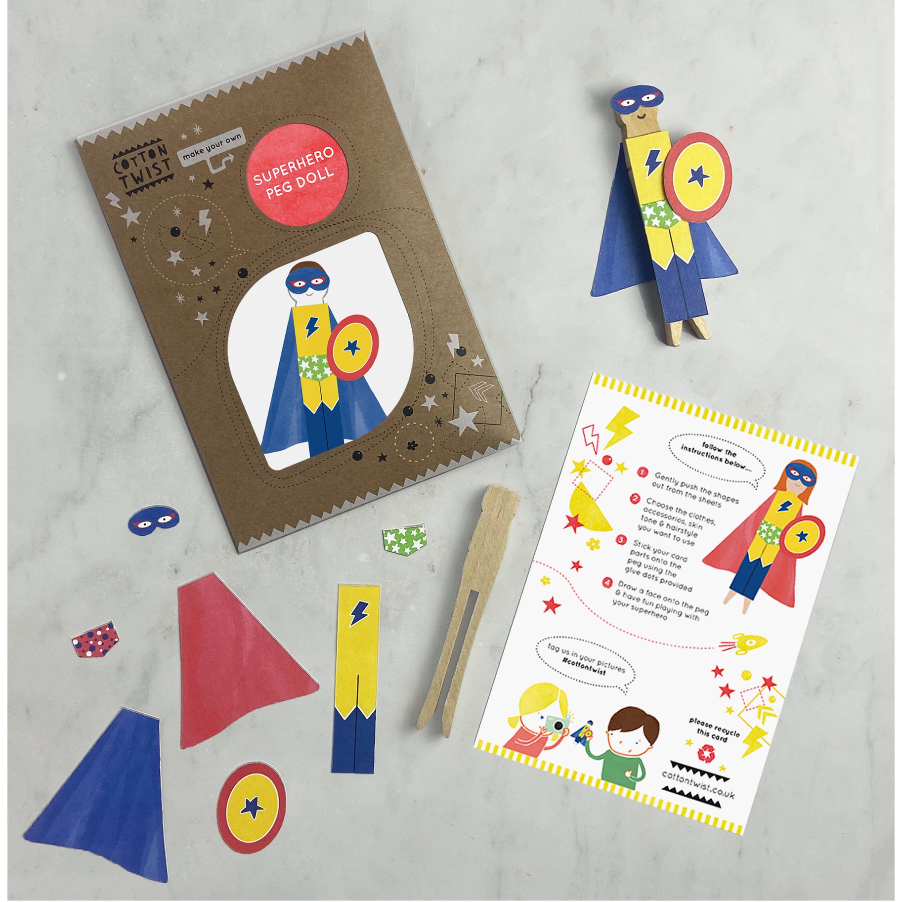 Make Your Own Superhero Peg Doll Activity Pack image 1