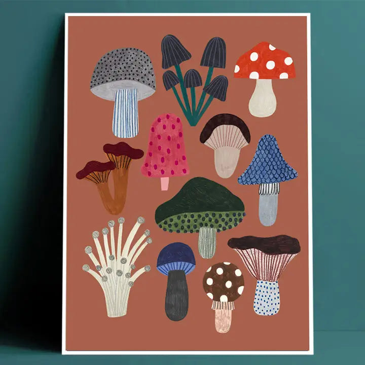 Mushrooms A4 Print image 0