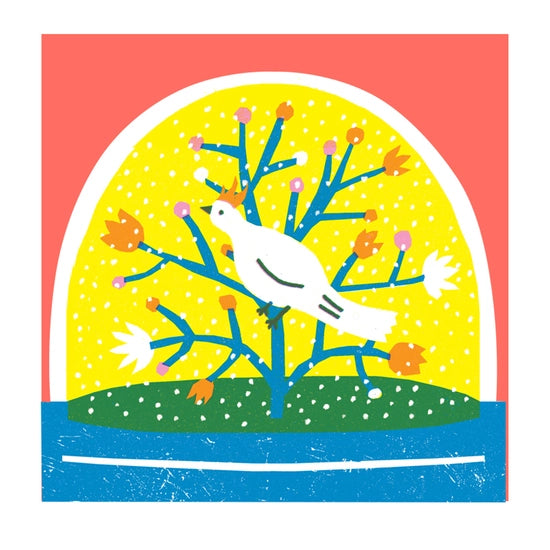 Bird Mini Snow Globe Card image 0