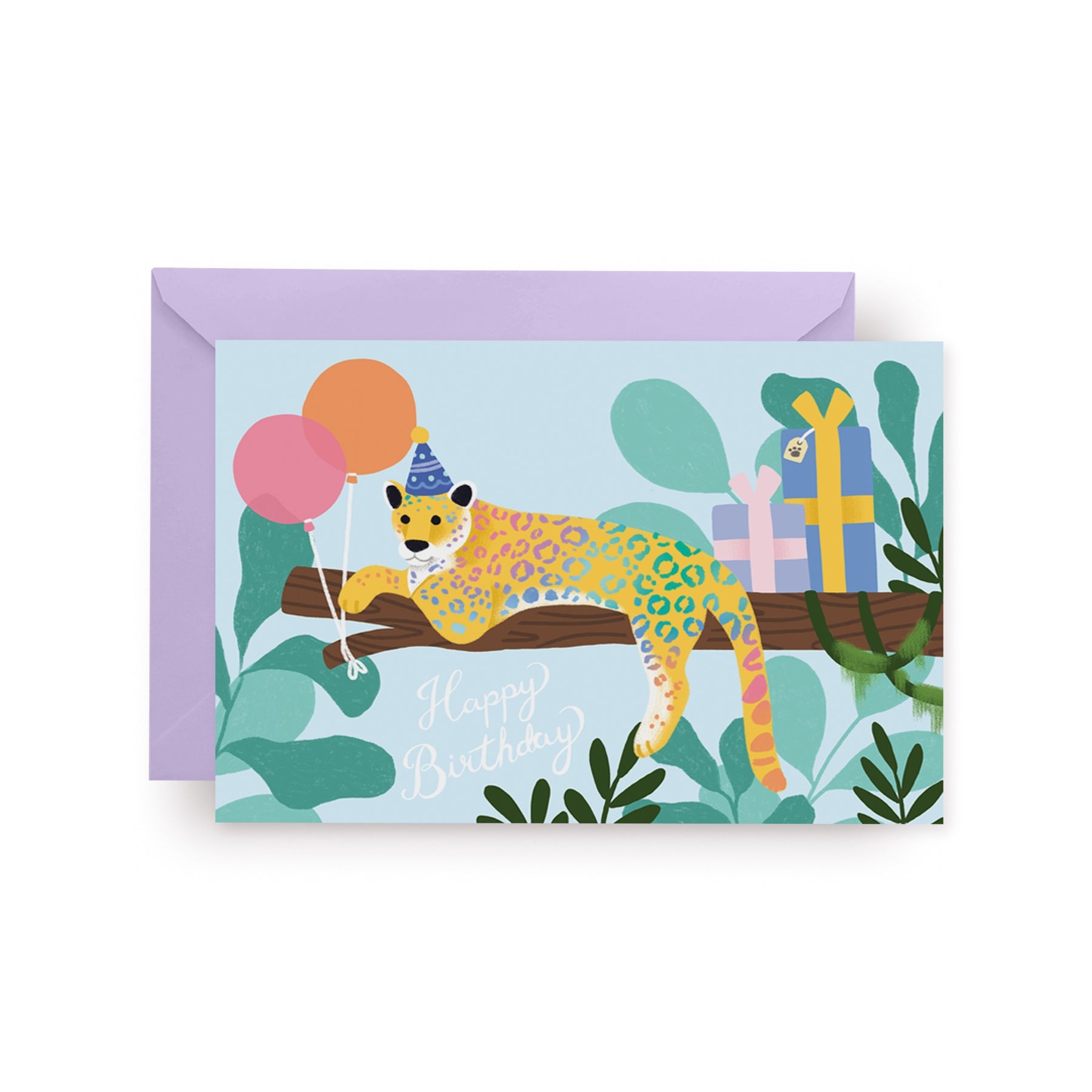 Rainbow Leopard Birthday Card  image 0