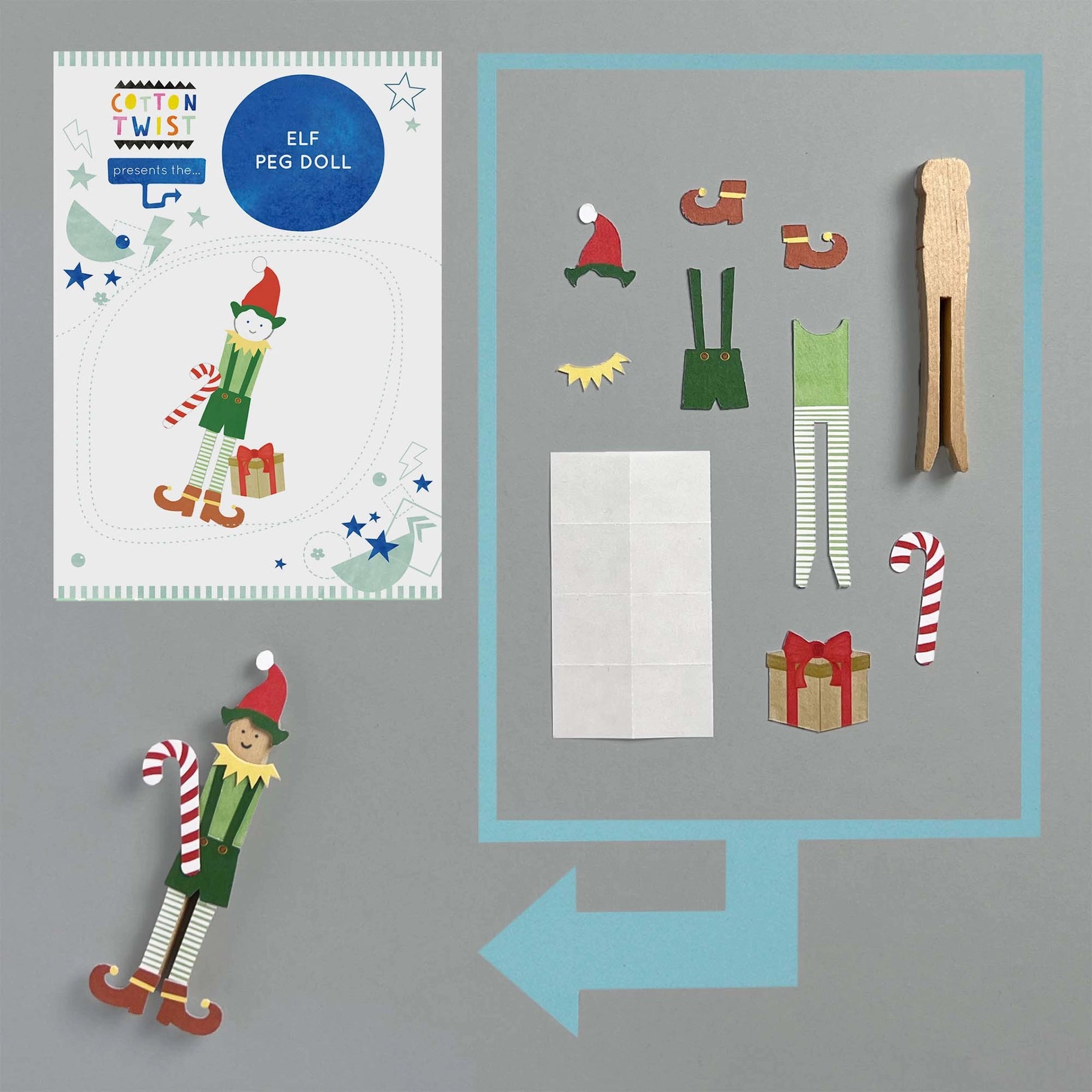 Make Your Own Elf Peg Doll Activity Pack image 2