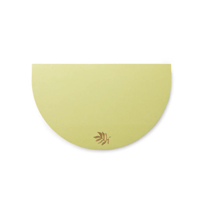 Half Moon Notepad - Palm Leaf