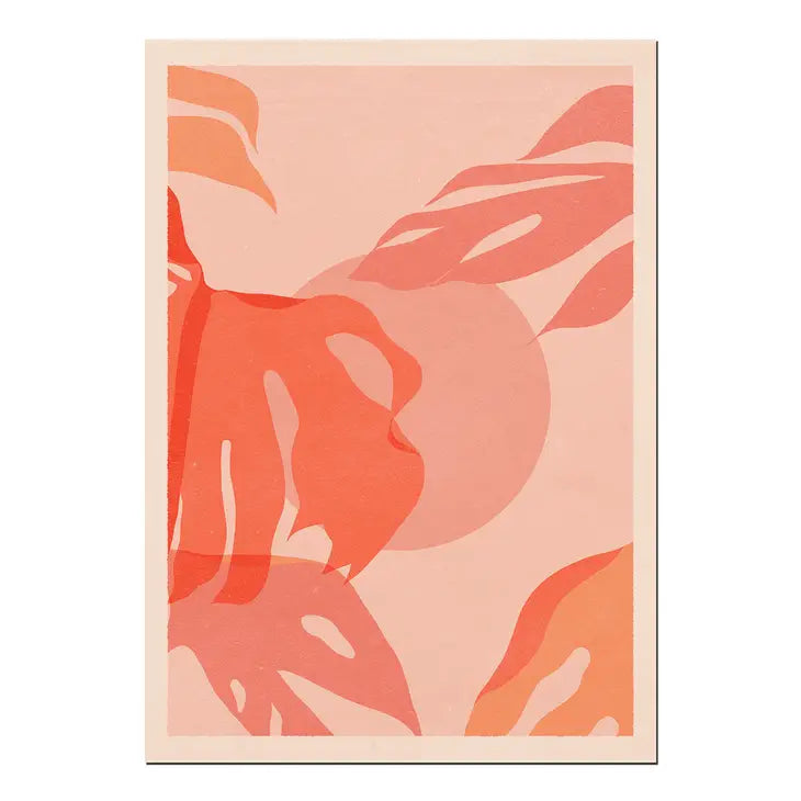 Pink Monstera A3 Print image 0