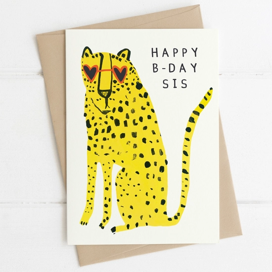 Birthday Sister Leopard Card image 0