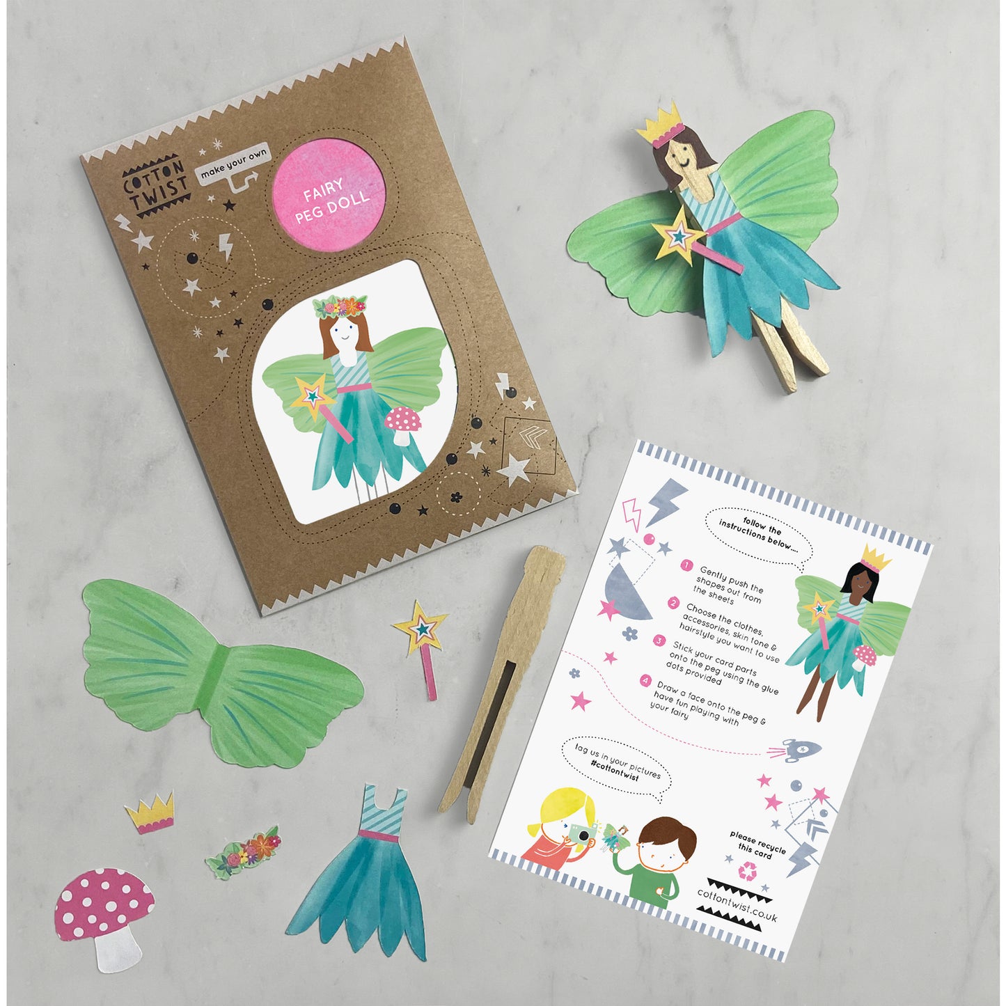 Make Your Own Fairy Peg Doll Activity Pack image 1