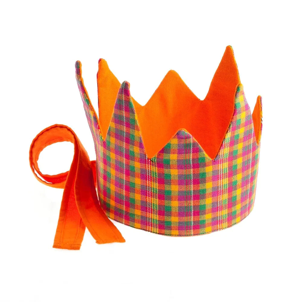 Reversible Plaid Fabric Crown image 0