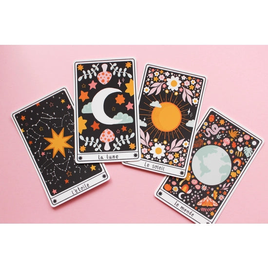 Tarot Card Vinyl Sticker Pack - Set of 4 image 0