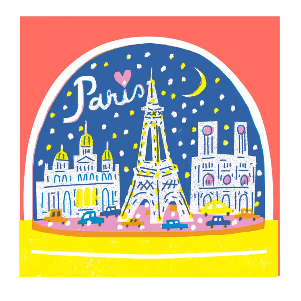 Paris Mini Snow Globe Card image 0