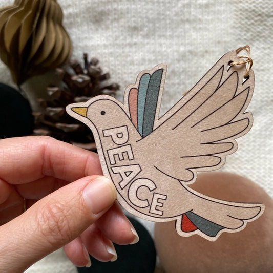 Peace Bird Wooden Decoration image 0