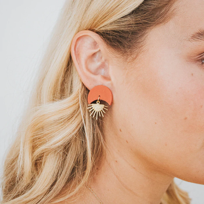 Sunset Earrings - Peach image 1