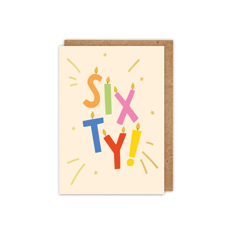 SIXTY! Gold Foiled Birthday Card image 0