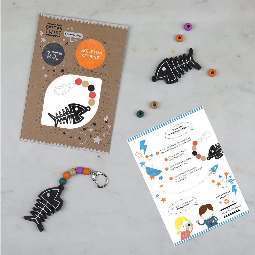 Make Your Own Halloween Skeleton Keyring Activity Pack image 0