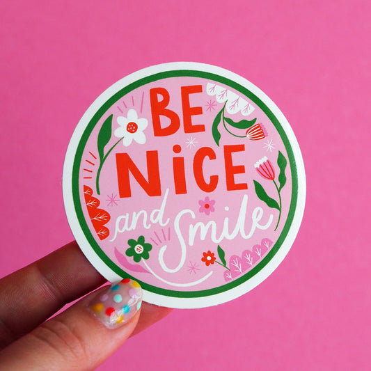 Be Nice Vinyl Sticker image 0