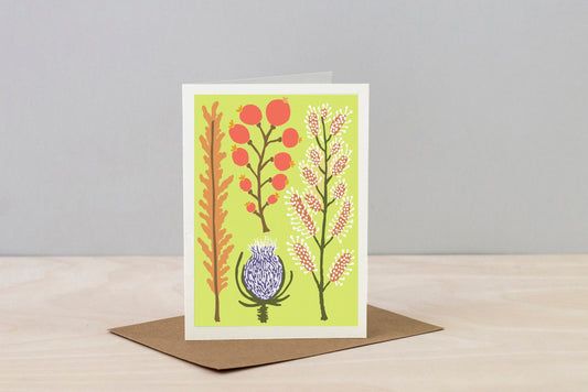 All Occasions Greeting Card - Dried Flowers (Yellow)